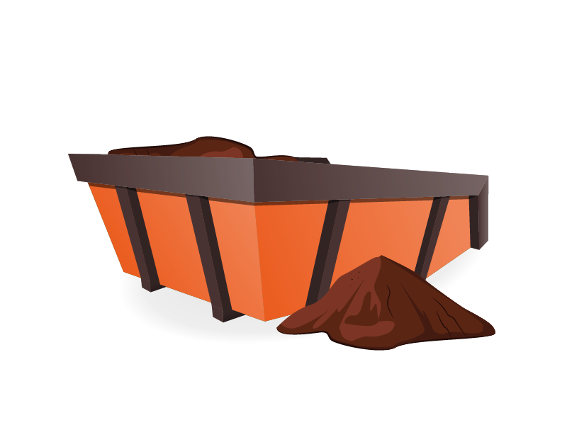 container voor grond huren